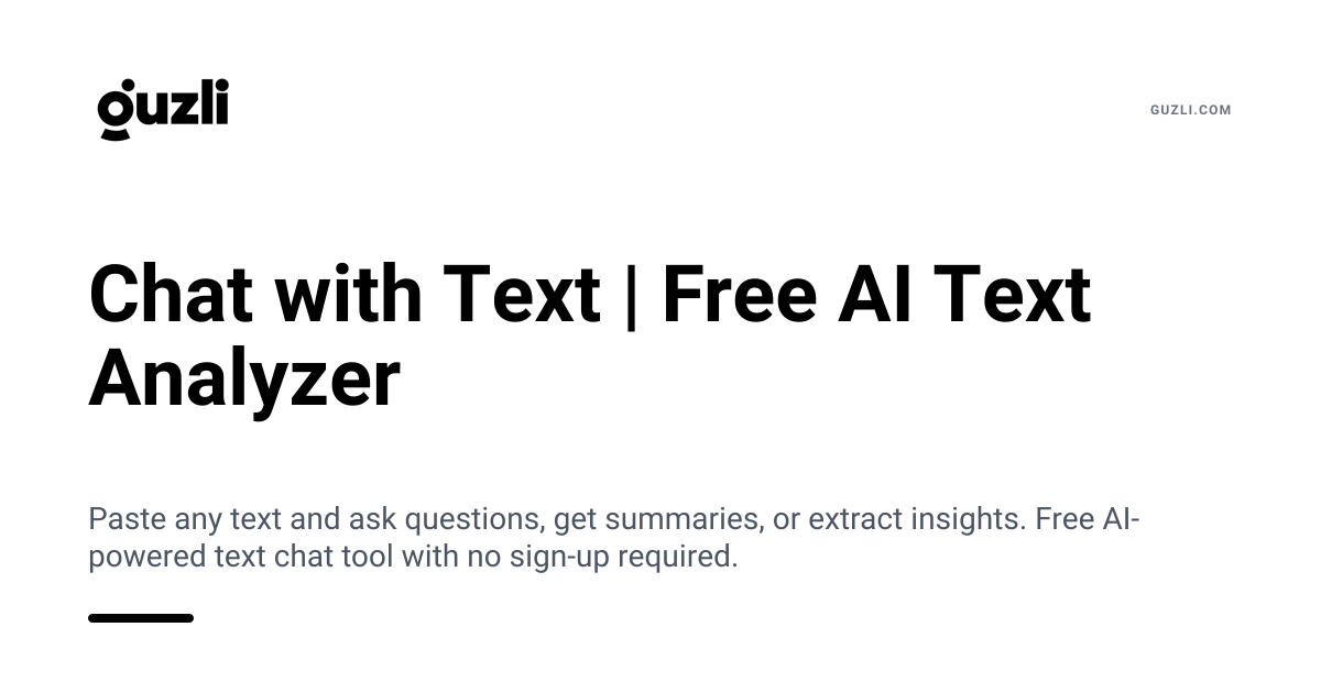 Chat with Text | Free AI Text Analyzer