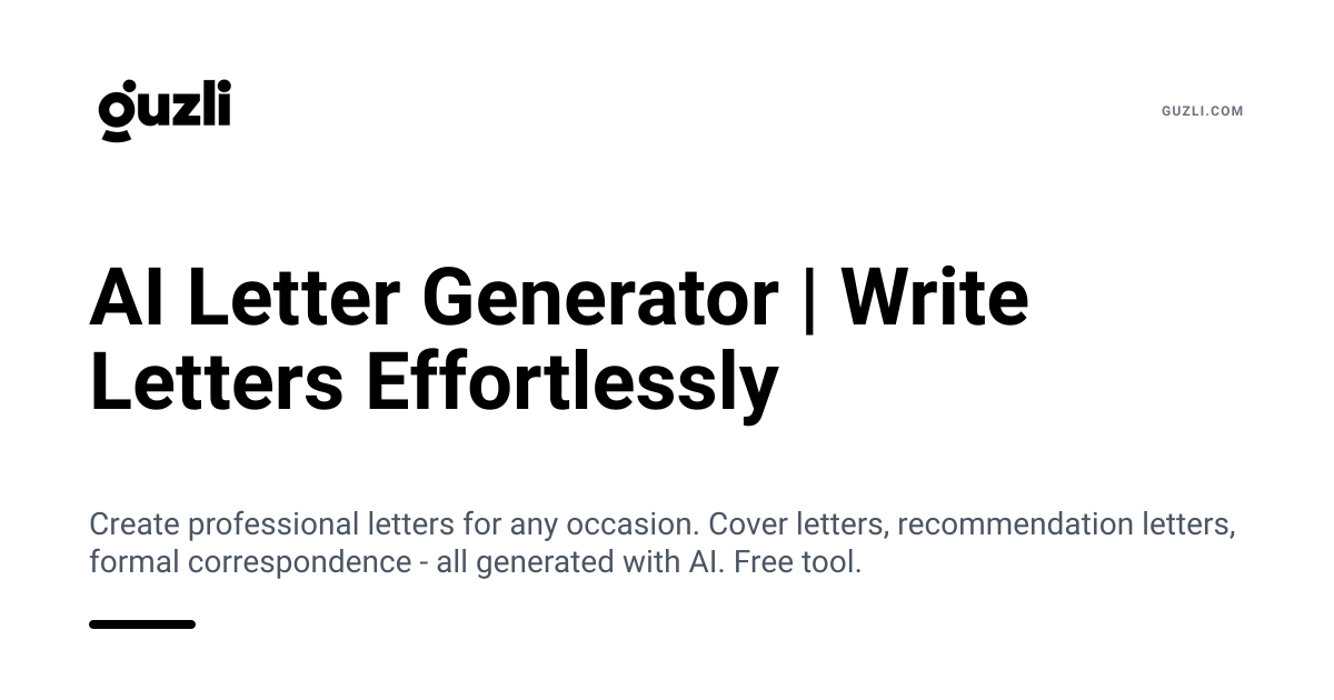 AI Letter Generator | Write Letters Effortlessly