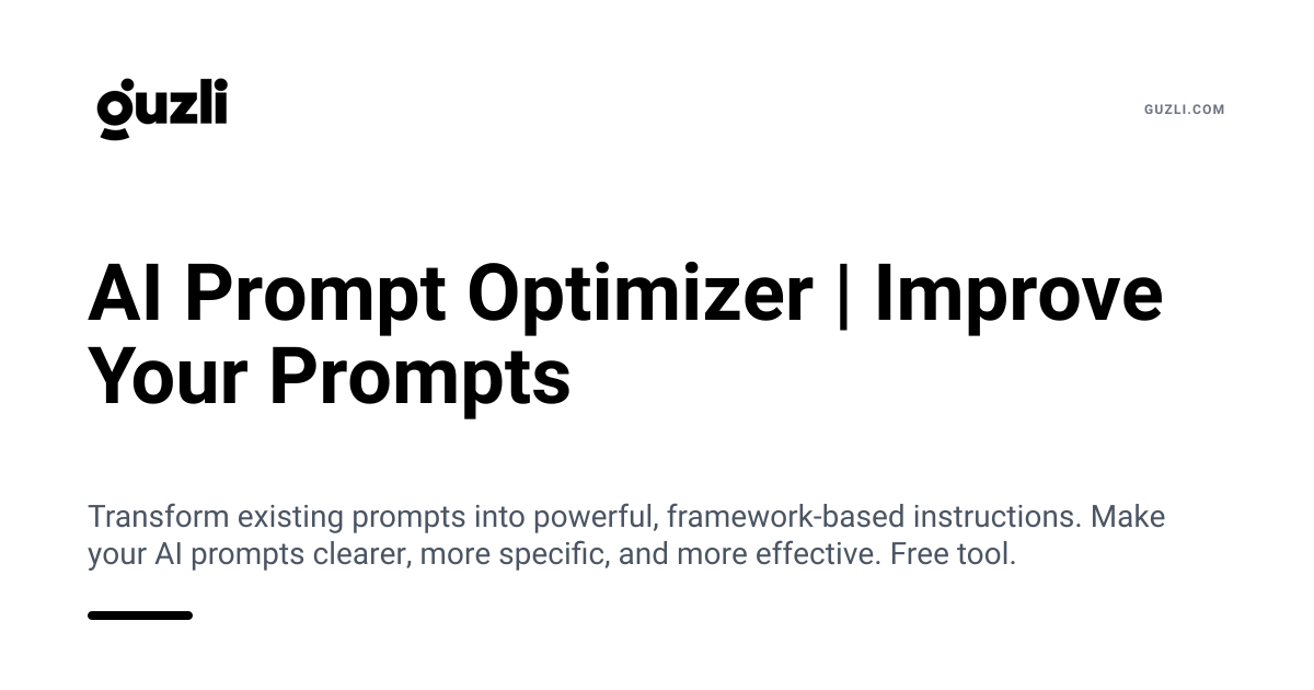 AI Prompt Optimizer | Improve Your Prompts